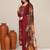 Maroon chanderi party wear kurta set
