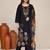Navy blue chanderi party kurta