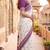 White & purple color pure soft silk blend zari weaving saree