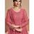 Rust chiffon georgette semi stitched wedding suits
