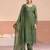 Green chiffon georgette semi stitched wedding suits