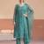 Blue chiffon georgette semi stitched wedding suits