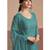 Blue chiffon georgette semi stitched wedding suits