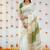 White green linen cotton digital printed saree