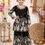 Kids black fendy silk embroidery sequence work kurta palazzo set