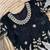 Kids black fendy silk embroidery sequence work kurta palazzo set