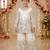 Kids white fendy silk embroidery sequence work kurta palazzo set