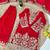 Kids red fendy silk embroidery sequence work kurta palazzo set