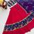 Purple Mirror Work position print Silk Blend Navratri Lahenga Choli Set