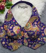 Purple heavy position work partywear blouse
