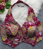 Wine heavy position work partywear blouse