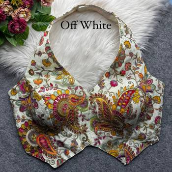 Off white heavy position work partywear blouse 1
