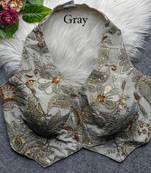 Grey heavy position work partywear blouse