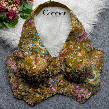 Copper heavy position work partywear blouse 1