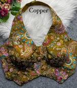 Copper heavy position work partywear blouse
