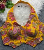 Yellow heavy position work partywear blouse