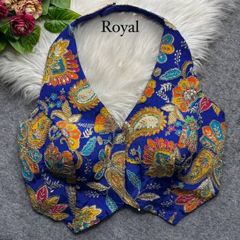 Blue heavy position work partywear blouse 1