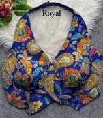 Blue heavy position work partywear blouse