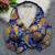 Blue heavy position work partywear blouse