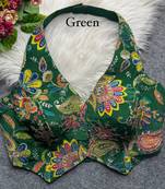 Green heavy position work partywear blouse
