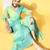 Blue Cotton Blend Short Kurti with Sharara