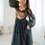 Black georgette digital print maxi