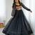 Black georgette digital print maxi
