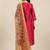 Ethnic Motifs Maroon Yoke Design Thread Work Kurta with Trousers & With Dupatta