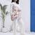 Yufta white mal cotton co ord set