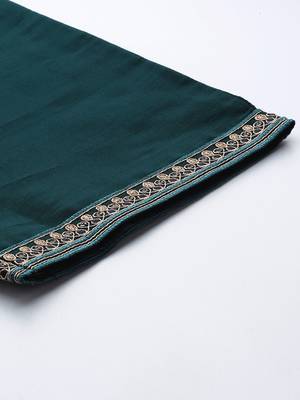 Ethnic Motifs Embroidered Regular Kurta With Trousers & Dupatta 8