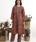 Yufta pink cotton aline style co-ord set