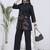 black mal cotton kantha work co ord set