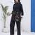 black mal cotton kantha work co ord set