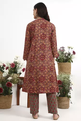 Yufta pink cotton aline style co-ord set