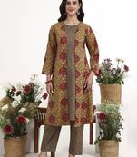 mustard cotton aline style co-ord set