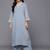 Women Floral Embroidered Regular Thread Work Silk Crepe Kurta with Palazzos