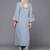 Women Floral Embroidered Regular Thread Work Silk Crepe Kurta with Palazzos