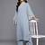 Women Floral Embroidered Regular Thread Work Silk Crepe Kurta with Palazzos