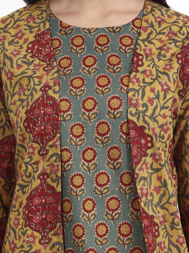 mustard cotton aline style co-ord set