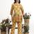 Yufta mustard polka dot printed cotton co-ord set