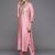 Floral Yoke Design Sequinned Dupion Silk Straight Kurta with Trouser & Dupatta