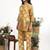 Yufta mustard polka dot printed cotton co-ord set