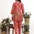 maroon polka dot printed cotton co-ord set