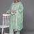 Plus Size Ethnic Motifs Embroidered Thread Work Kurta with Trousers & Dupatta
