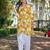 Yufta yellow floral print this tunic salwar co-ord set
