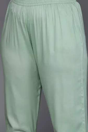 Plus Size Ethnic Motifs Embroidered Thread Work Kurta with Trousers & Dupatta