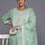 Plus Size Ethnic Motifs Embroidered Thread Work Kurta with Trousers & Dupatta