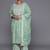 Plus Size Ethnic Motifs Embroidered Thread Work Kurta with Trousers & Dupatta