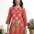 maroon polka dot printed cotton co-ord set