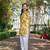 Yufta yellow floral print this tunic salwar co-ord set
